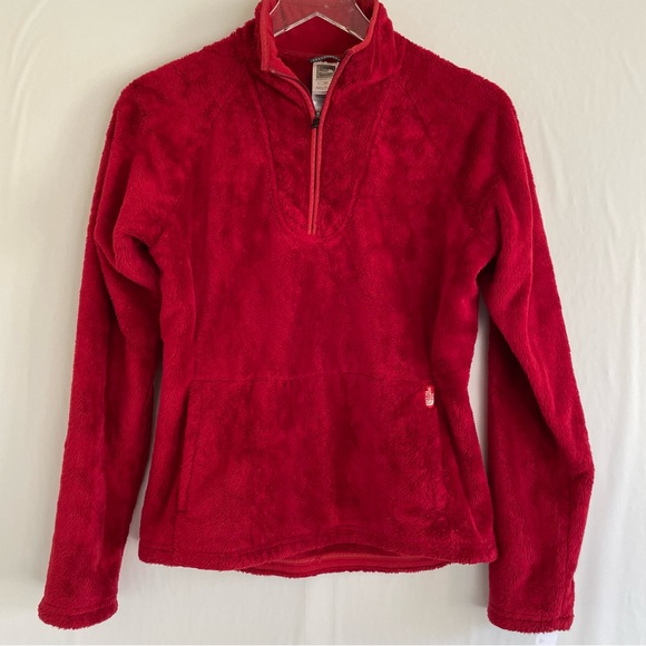 The North Face Fuzzy Red Jacket Size S - Picture 6 of 14